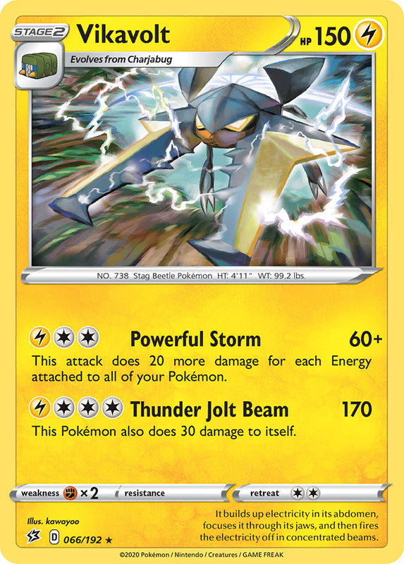 066/192 Vikavolt Holo Rare Rebel Clash