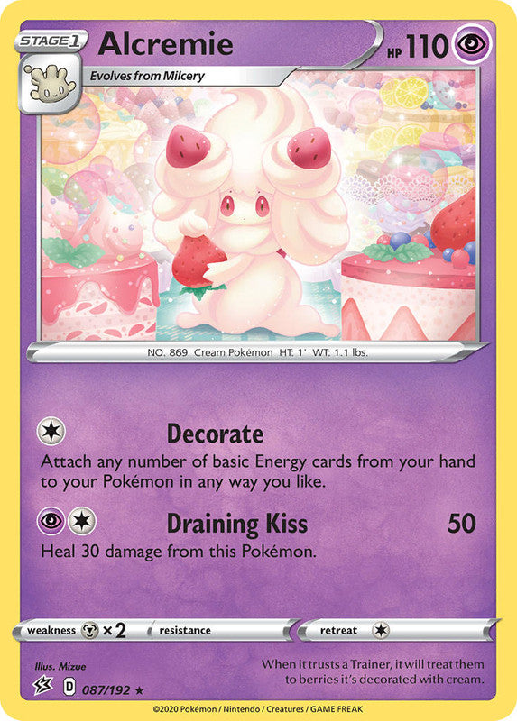 087/192 Alcremie Rare Rebel Clash