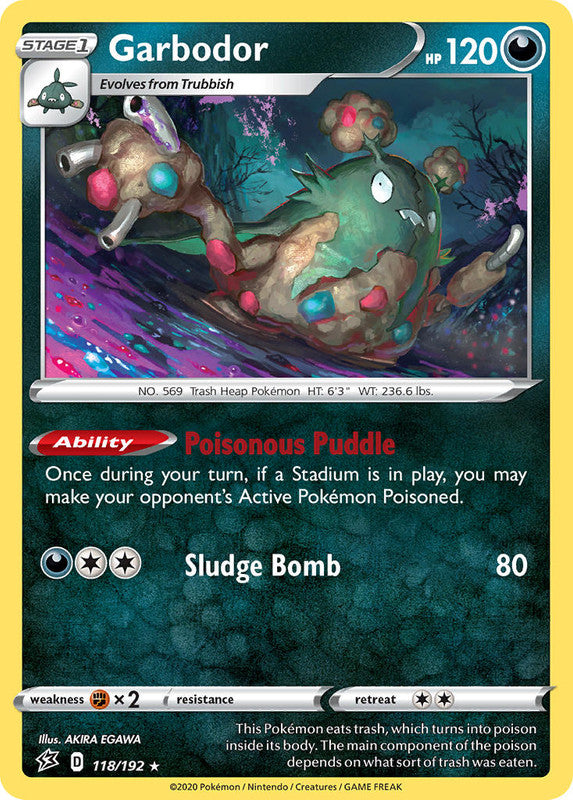 118/192 Garbodor Rare Rebel Clash