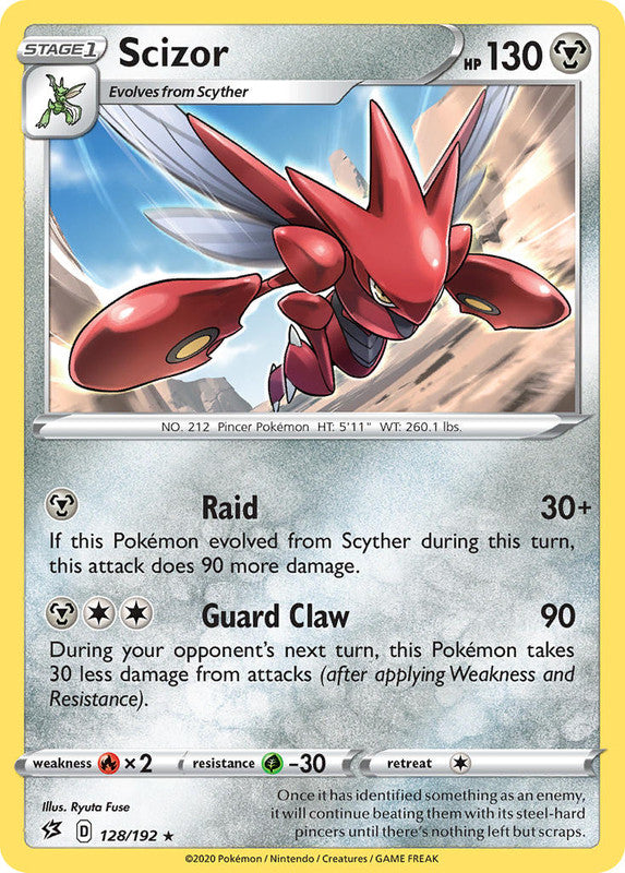 128/192 Scizor Rare Rebel Clash