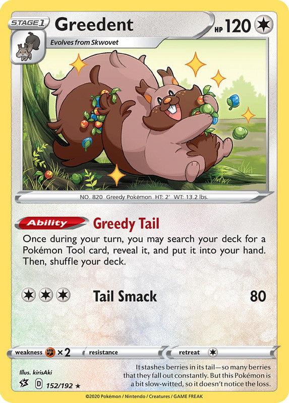 152/192 Greedent Rare Rebel Clash