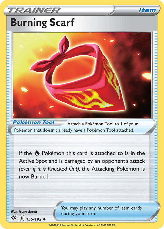 155/192 Burning Scarf Trainer Uncommon Rebel Clash