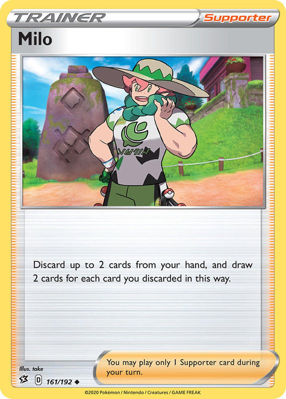 161/192 Milo Trainer Uncommon Rebel Clash