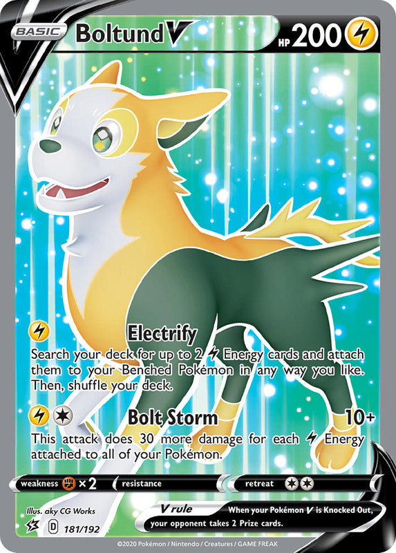 181/192 Boltund V Full Art Ultra Rare Rebel Clash