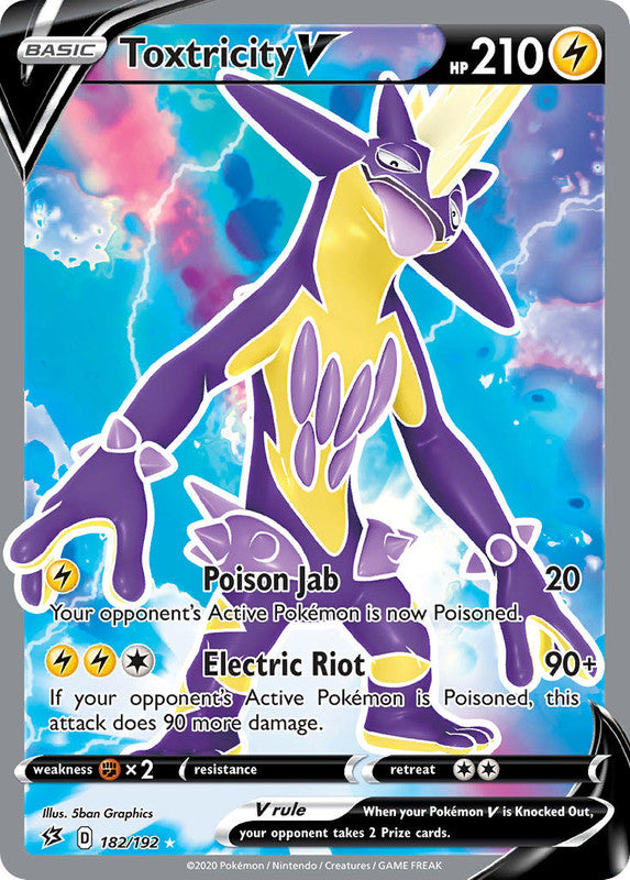 182/192 Toxtricity V Full Art Ultra Rare Rebel Clash