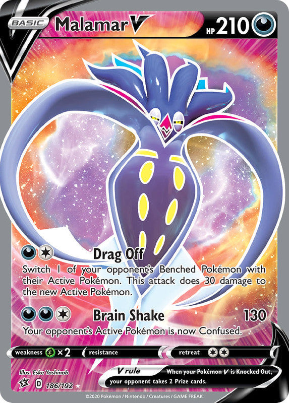 186/192 Malamar V Full Art Ultra Rare Rebel Clash