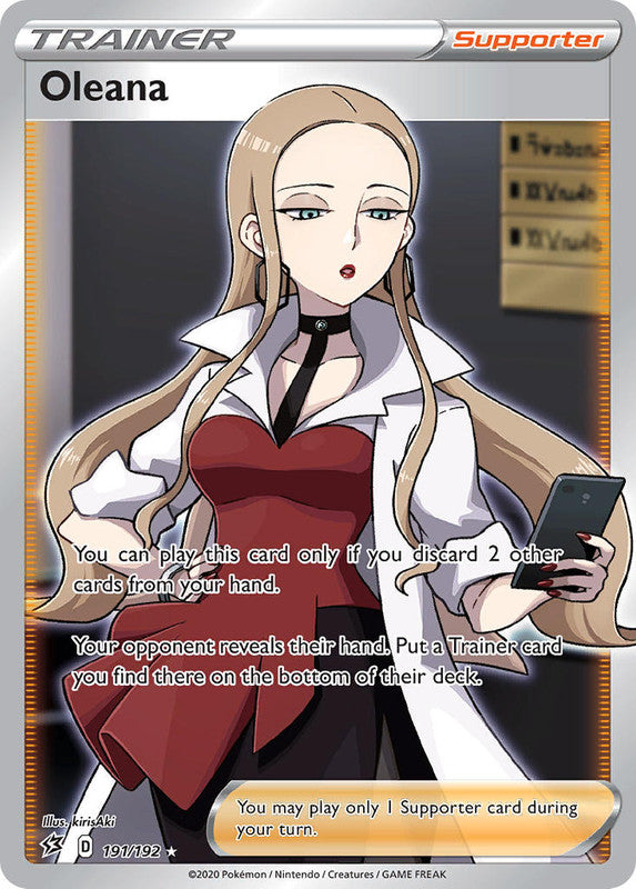 191/192 Oleana Full Art Trainer Rebel Clash