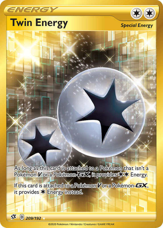 209/192 Twin Energy Secret Rare Gold Trainer Rebel Clash