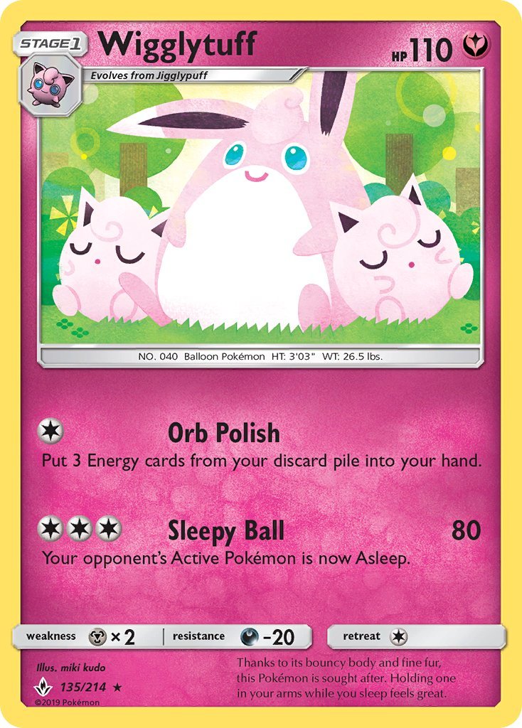 135/214 Wigglytuff Rare Unbroken Bonds