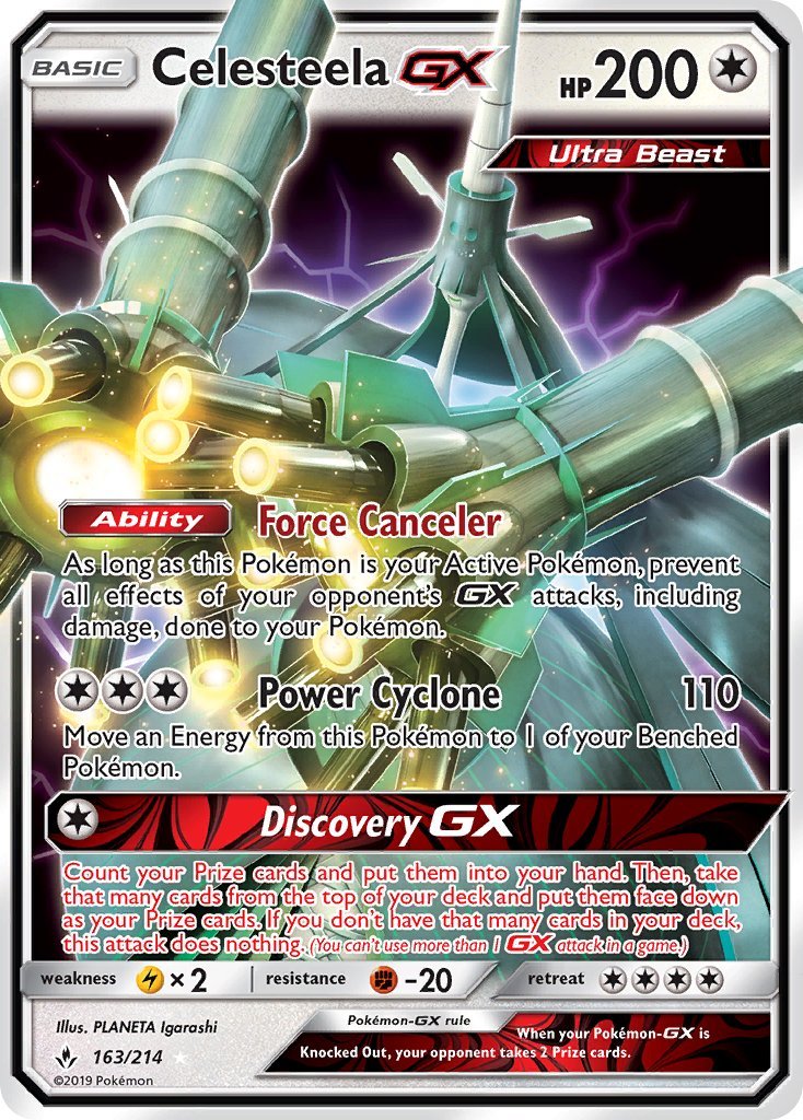 163/214 Celesteela GX Ultra Rare Unbroken Bonds