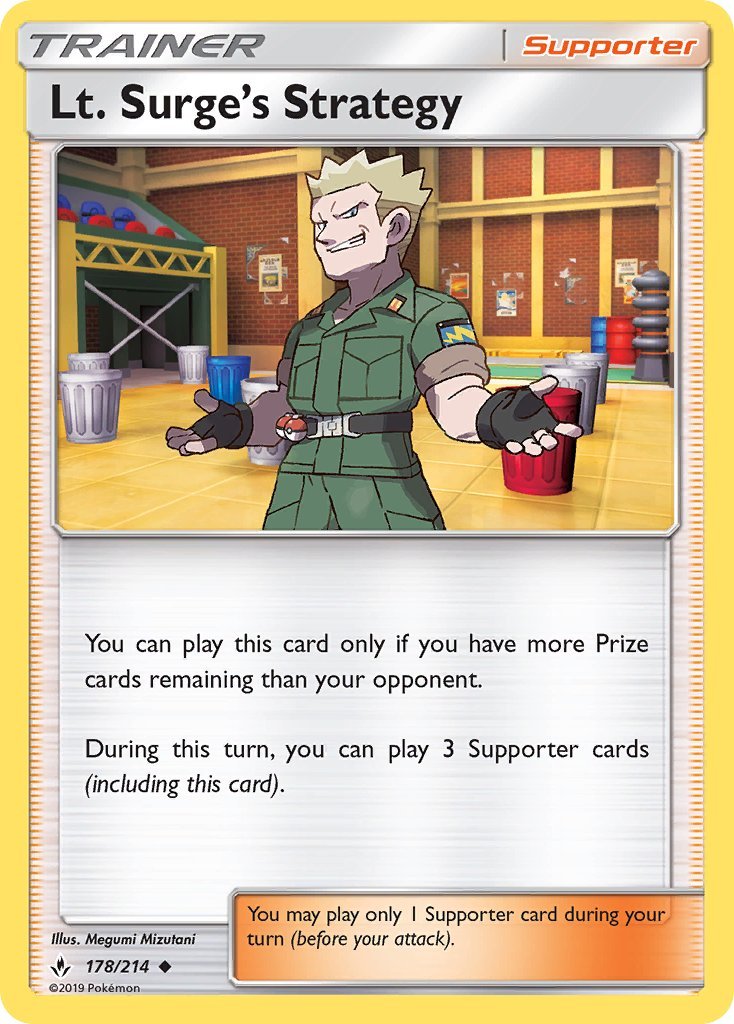 178/214 Lt. Surge's Strategy Uncommon Trainer Unbroken Bonds