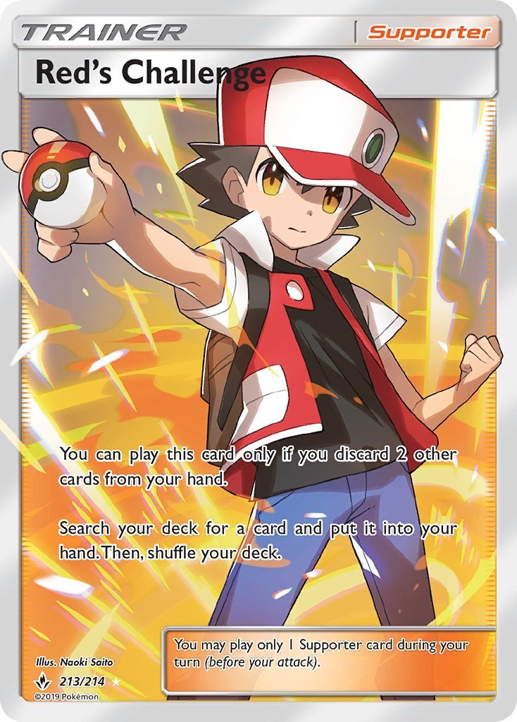 213/214 Red's Challenge Full Art Trainer Unbroken Bonds