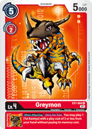 Ex1-004 Greymon Common Classic Collection Single Card