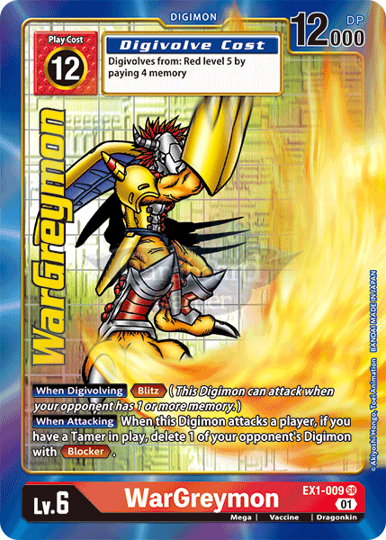 Ex1-009 Wargreymon Alt Art Classic Collection Single Card