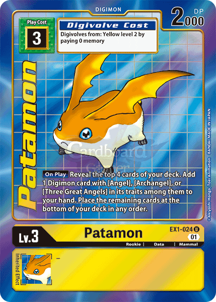 Ex1-024 Patamon Alt Art Classic Collection Single Card