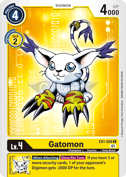 Ex1-026 Gatomon Uncommon Classic Collection Single Card