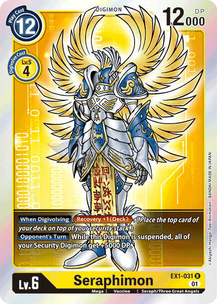 Ex1-031 Seraphimon Rare Classic Collection Single Card
