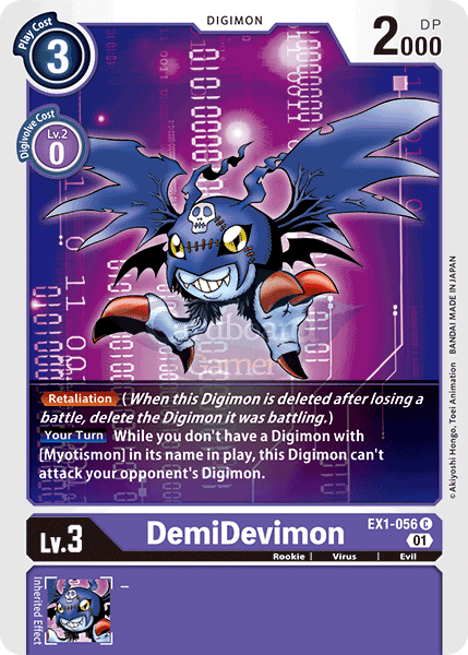 Ex1-056 Demidevimon Common Classic Collection Single Card