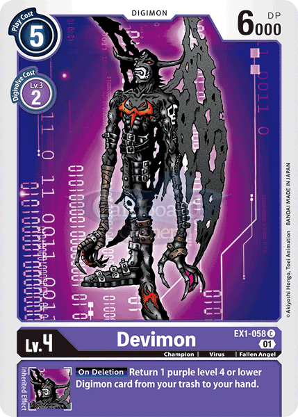 Ex1-058 Devimon Common Classic Collection Single Card