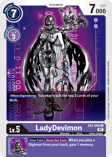 Ex1-060 Ladydevimon Uncommon Classic Collection Single Card