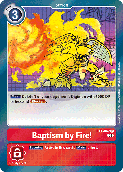 Ex1-067 Baptism By Fire! Rare Classic Collection Single Card