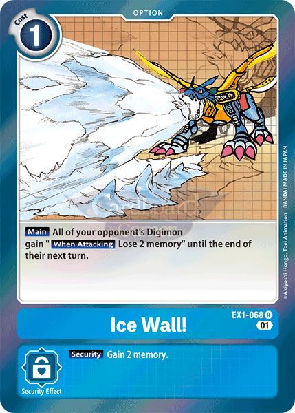 Ex1-068 Ice Wall! Rare Classic Collection Single Card