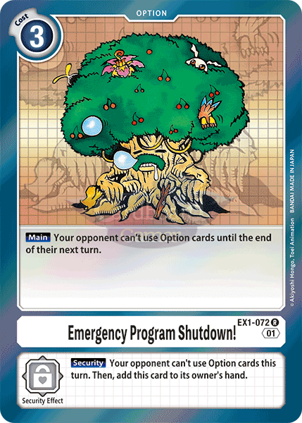 EX1-072 Emergency Program Shutdown! Rare Classic Collection