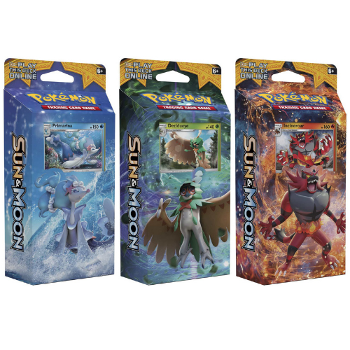 Pokemon Sun & Moon Theme Decks (Bundle - Decidueye, Incineroar & Primarina)