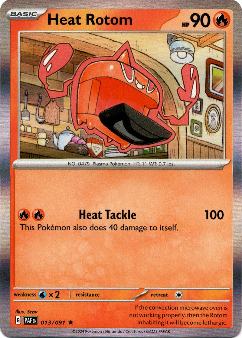 013/091 Heat Rotom Holo Rare Paldean Fates