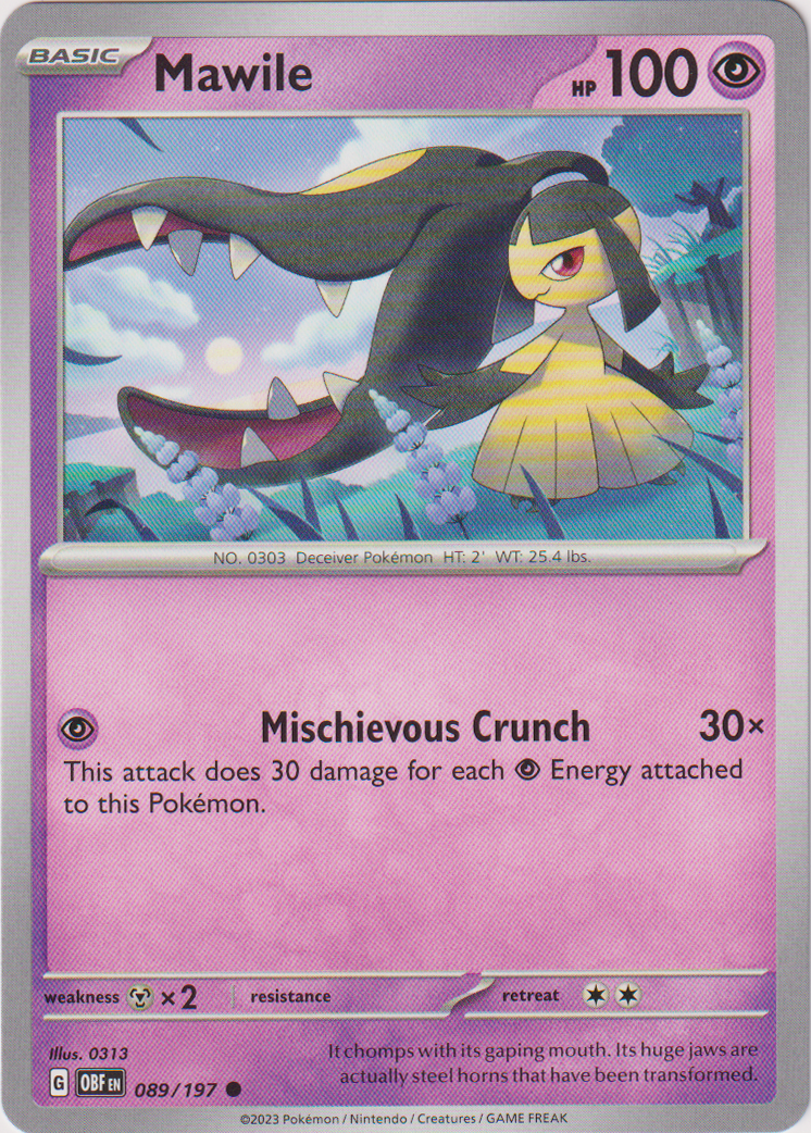 089/197 Mawile Common Obsidian Flames