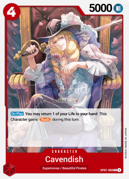 Op01-008 Cavendish Common Single Card