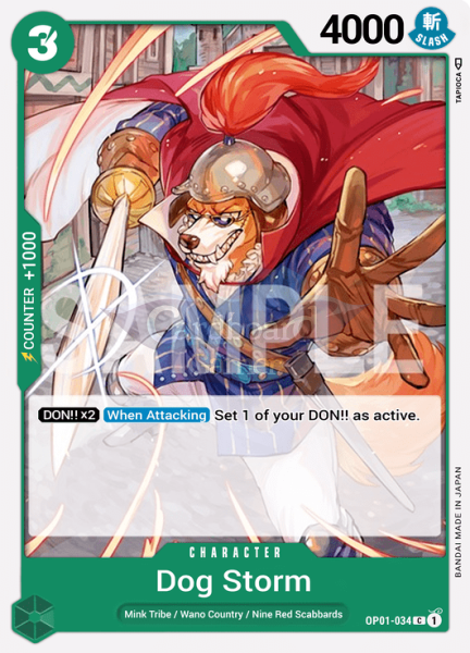 Op01-034 Dog Storm Common Single Card