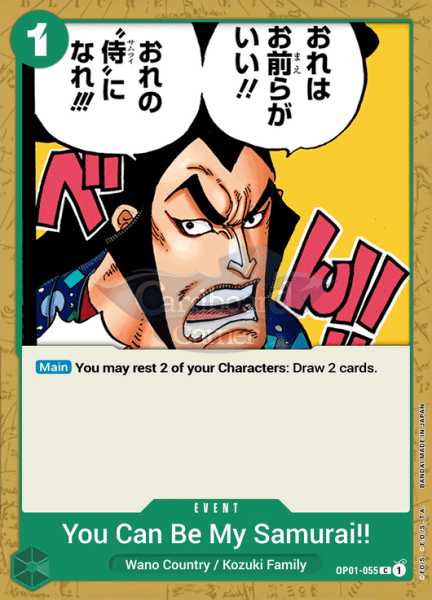 Op01-055 You Can Be My Samurai!! Common Single Card