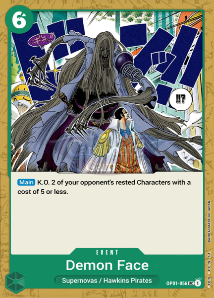 Op01-056 Demon Face Uncommon Single Card