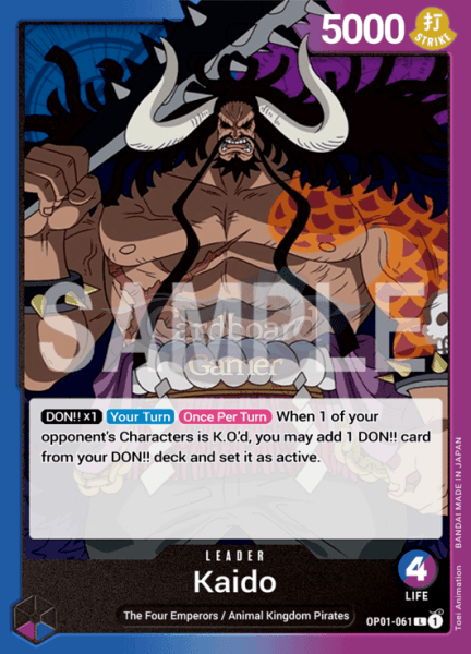 Op01-061 Kaido Leader Single Card