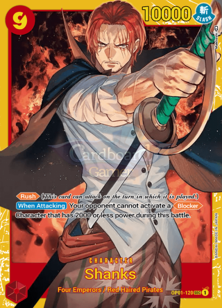 Op01-120 Shanks Secret Rare Single Card