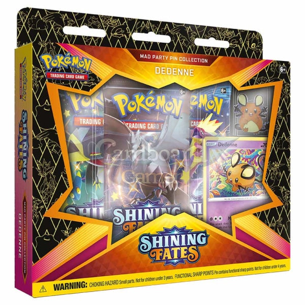Pokemon Tcg Shining Fates Mad Party Pin Collection (Pre-Order) Dedenne Box Collector