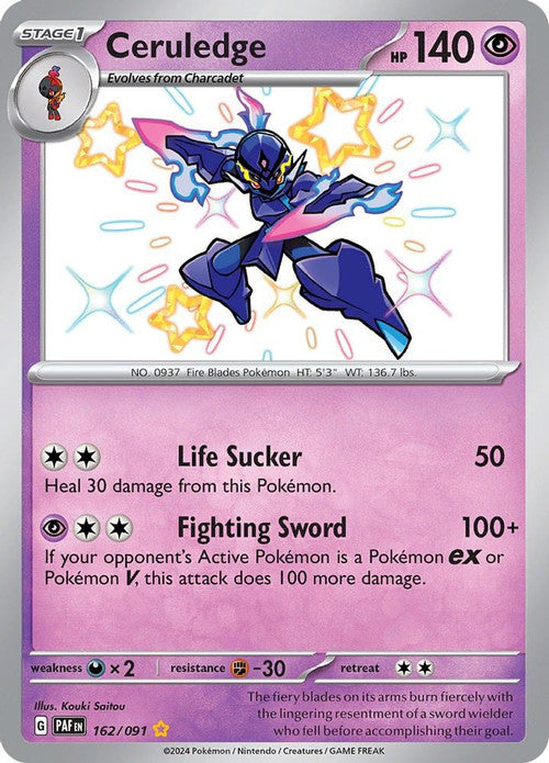 162/091 Ceruledge Shiny Rare Paldean Fates