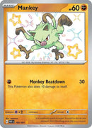 169/091 Mankey Shiny Rare Paldean Fates
