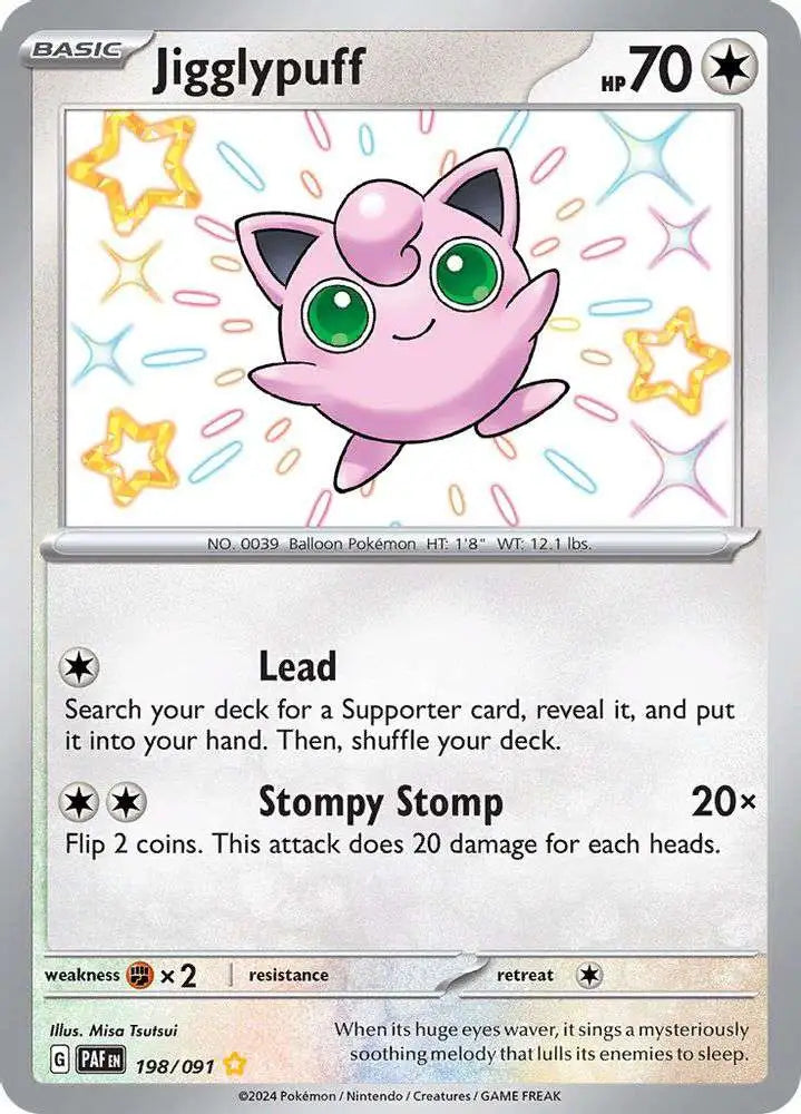 198/091 Jigglypuff Shiny Rare Paldean Fates