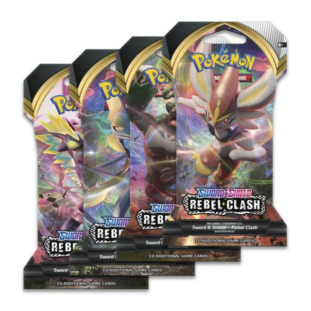 Pokemon - TCG - Rebel Clash Blister Artset (4 Blisters)