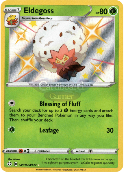 Sv011/sv122 Eldegoss Holo Shiny Rare Shining Fates Single Card