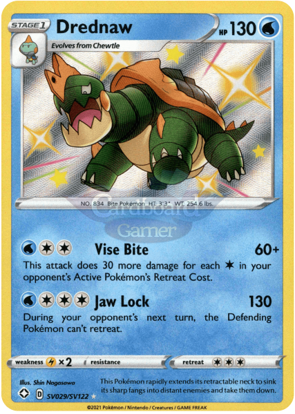 Sv029/sv122 Drednaw Holo Shiny Rare Shining Fates Single Card