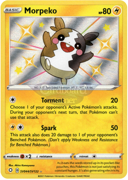 Sv044/sv122 Morpeko Holo Shiny Rare Shining Fates Single Card