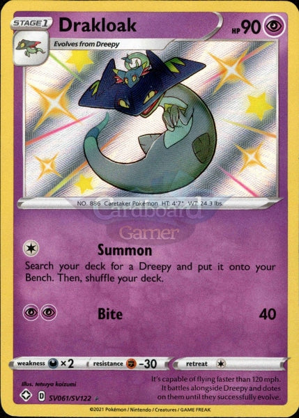 Sv061/sv122 Drakloak Holo Shiny Rare Shining Fates Single Card