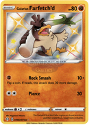 Sv063/sv122 Galarian Farfetchd Holo Shiny Rare Shining Fates Single Card