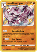 Sv066/sv122 Galarian Runerigus Holo Shiny Rare Shining Fates Single Card