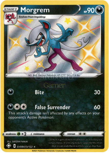 Sv084/sv122 Morgrem Holo Shiny Rare Shining Fates Single Card