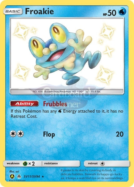 Sv11/sv94 Froakie Rare Holo Shiny Hidden Fates Single Card