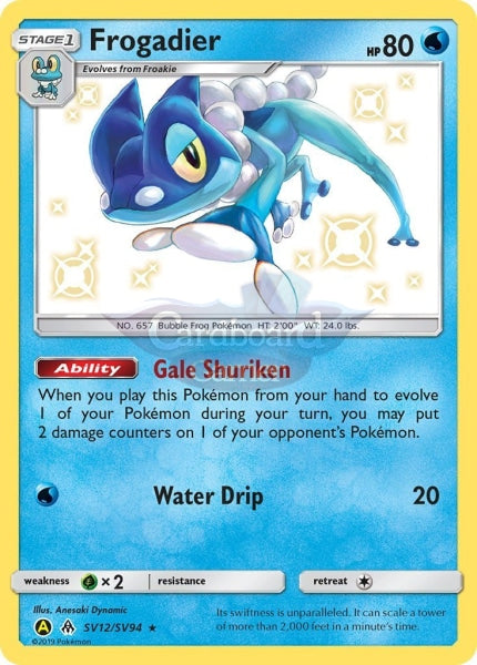 Sv12/sv94 Frogadier Rare Holo Shiny Hidden Fates Single Card